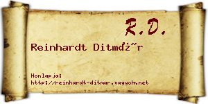 Reinhardt Ditmár névjegykártya